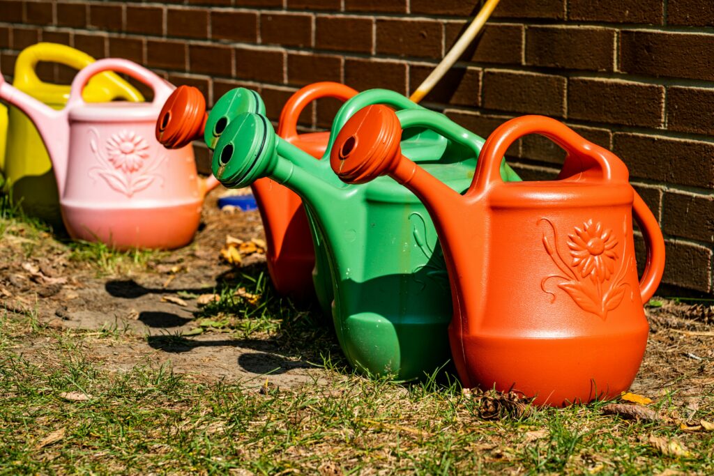 watering cans